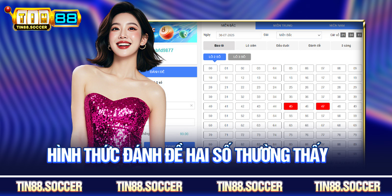 Hình thức đánh đề hai số thường thấy