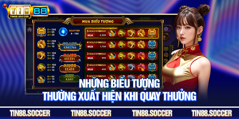 Những biểu tượng thường xuất hiện khi quay thưởng